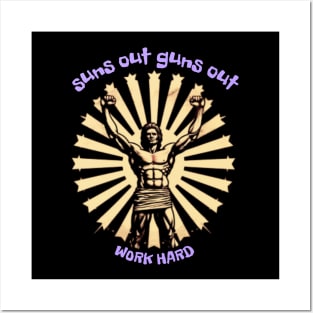 suns out guns out, workout lover, gift present ideas Posters and Art